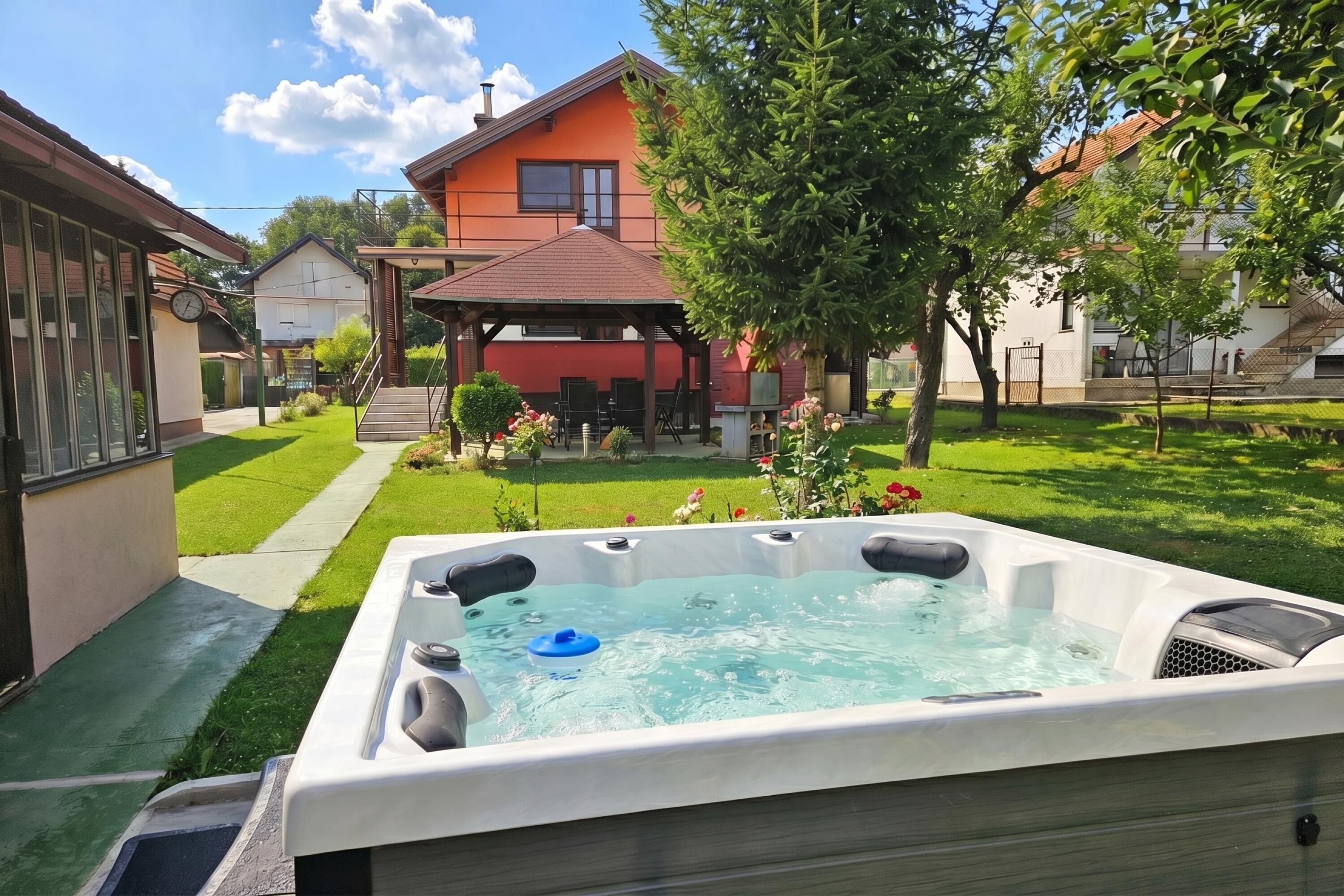 Outdoor spa tub