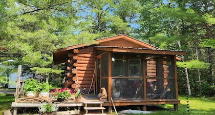 The Copper Squirrel is a secluded full log cabin on 10 acres.