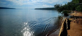 The Copper Squirrel is a secluded full log cabin on 10 acres.