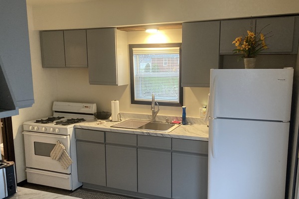 Fully stocked kitchen with all the basics.