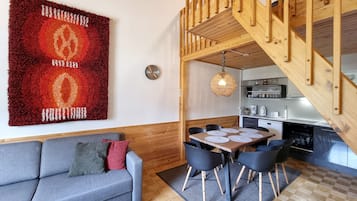 Departamento Confort, varias camas, para no fumadores, sauna | Comedor