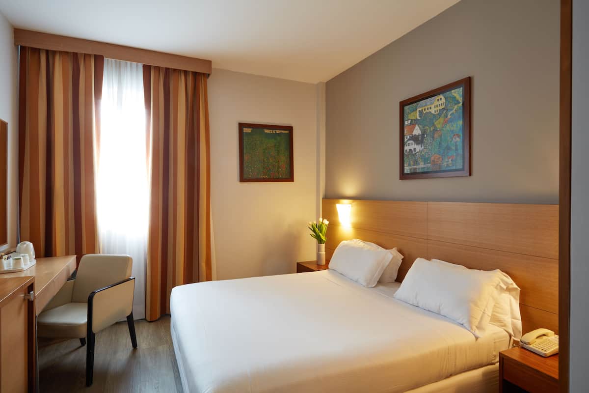 Classic Double Room | 1 bedroom, desk, laptop workspace, blackout drapes