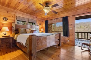 4 bedrooms, iron/ironing board, WiFi, bed sheets - 15% off Weekly Stays! Luxurious Large Blue Ridge Mtn. Cabin with Hot Tub! (Morganton)