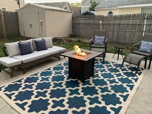 Terrace/patio - Close to Beach! Pool, Hot Tub, Firepit in Patio area & Deck. (Hampton)