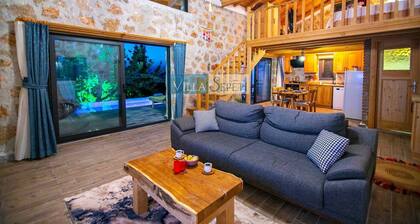 Beautiful stone & wood villa private pool&jacuzi