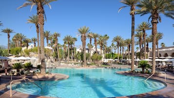 2 outdoor pools, open 7:00 AM to 10:00 PM, pool cabanas (surcharge)