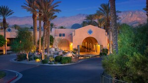 A hotel with a desert landscape and mountains in the background. - The Westin Mission Hills Resort Villas, Palm Springs (Rancho Mirage)