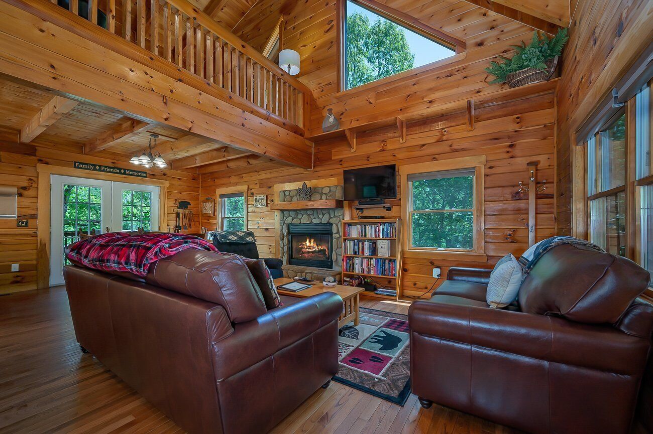 Living Room | Stone Fireplace