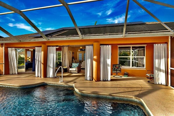 Outdoor pool, a heated pool