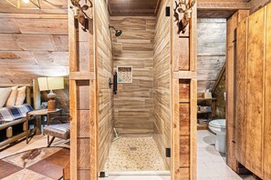 Ensemble douche/baignoire, sèche-cheveux, serviettes fournies