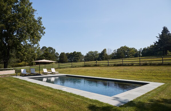 Outdoor pool, a heated pool - Peaceful Light-Filled Guesthouse 1 Hour From NYC (Pound Ridge)