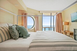 2 bedrooms, desk, iron/ironing board, travel crib