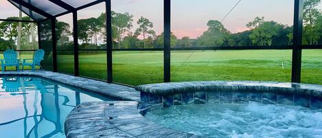 Outdoor pool, a heated pool