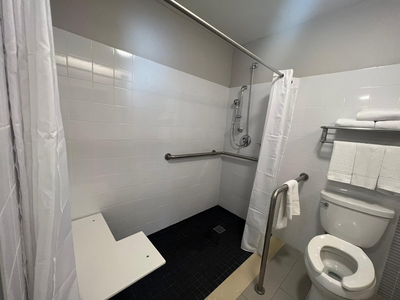 standard single room | bathroom | shower, towels