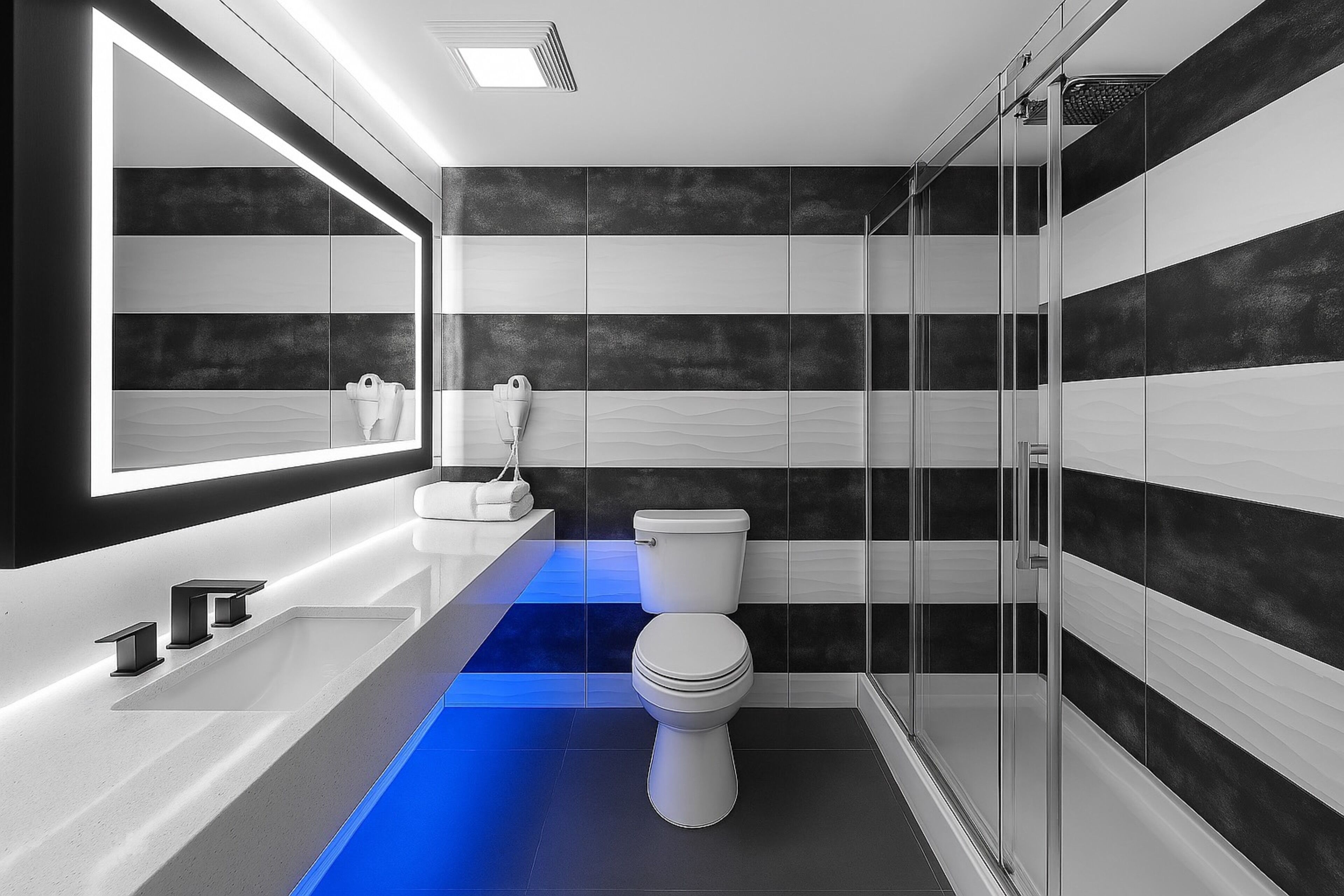 Kamar Single Mewah | Kamar mandi | Shower, perlengkapan mandi gratis, pengering rambut, dan handuk