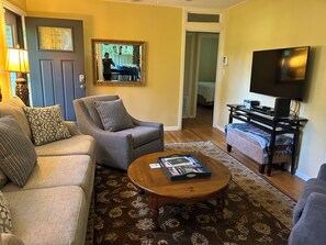 Smart TV, DVD player, books