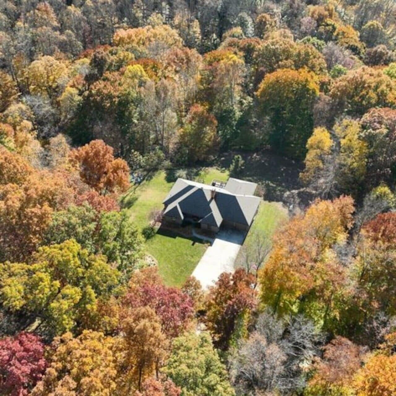5-private wooded acres, with trails, hammocks, hot tub, and fire pit.
