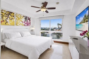 2 bedrooms, in-room safe, iron/ironing board, travel cot