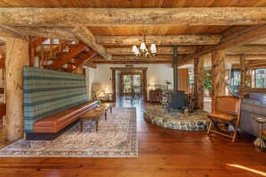 TV, fireplace, video games, DVD player