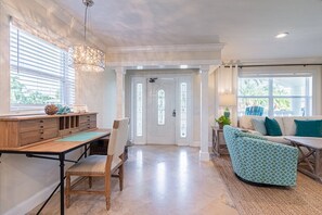 TV, fireplace, DVD player