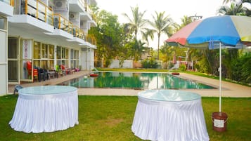Outdoor banquet area