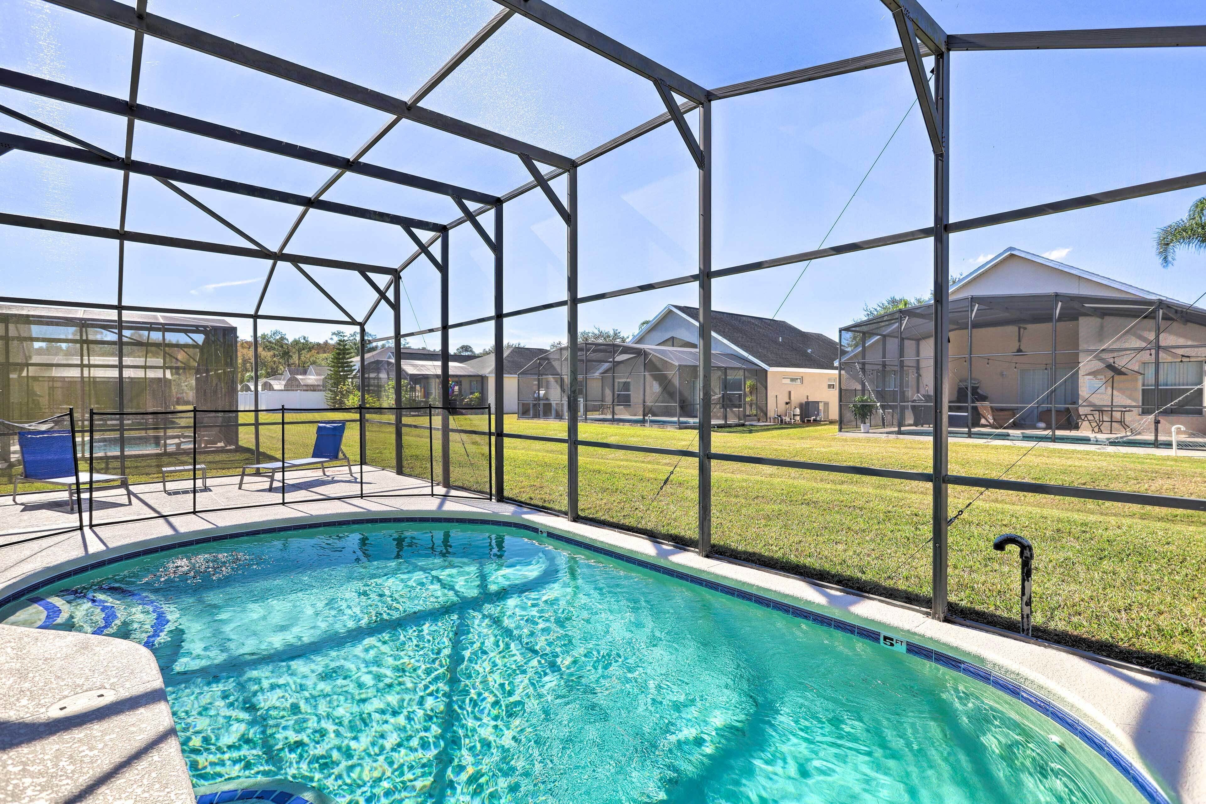 A heated pool