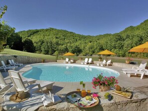 A heated pool