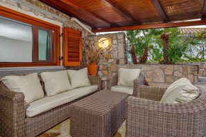 Terrace/patio - Apartment Ginepri 50m from the beach, with Garden & Wi-Fi (San Teodoro)