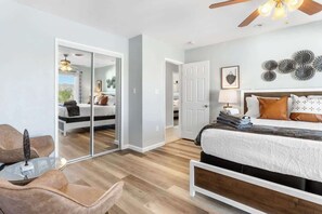4 bedrooms, iron/ironing board, travel crib, WiFi