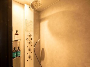 Free toiletries, hair dryer, slippers, electronic bidet