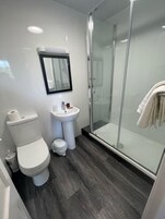 Family Room 2 Adults, 2 Children | Kamar mandi | Shower dan handuk