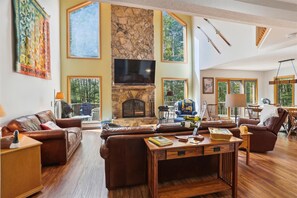 Smart TV, caminetto, lettore DVD