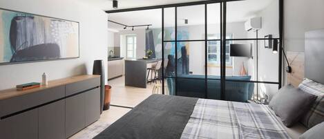 1 室のベッドルーム、WiFi、ベッドシーツ