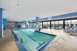 Indoor pool, a heated pool - Luxurious oceanfront condo by Seaside Vacations & Sales (Ocean City)