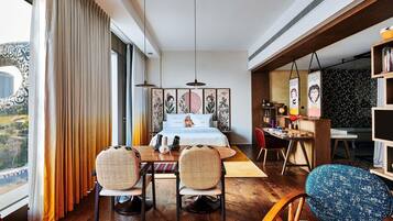 Premium bedding, free minibar, in-room safe, individually decorated
