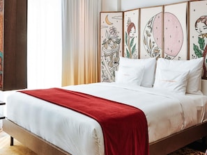 Premium bedding, free minibar, in-room safe, individually decorated