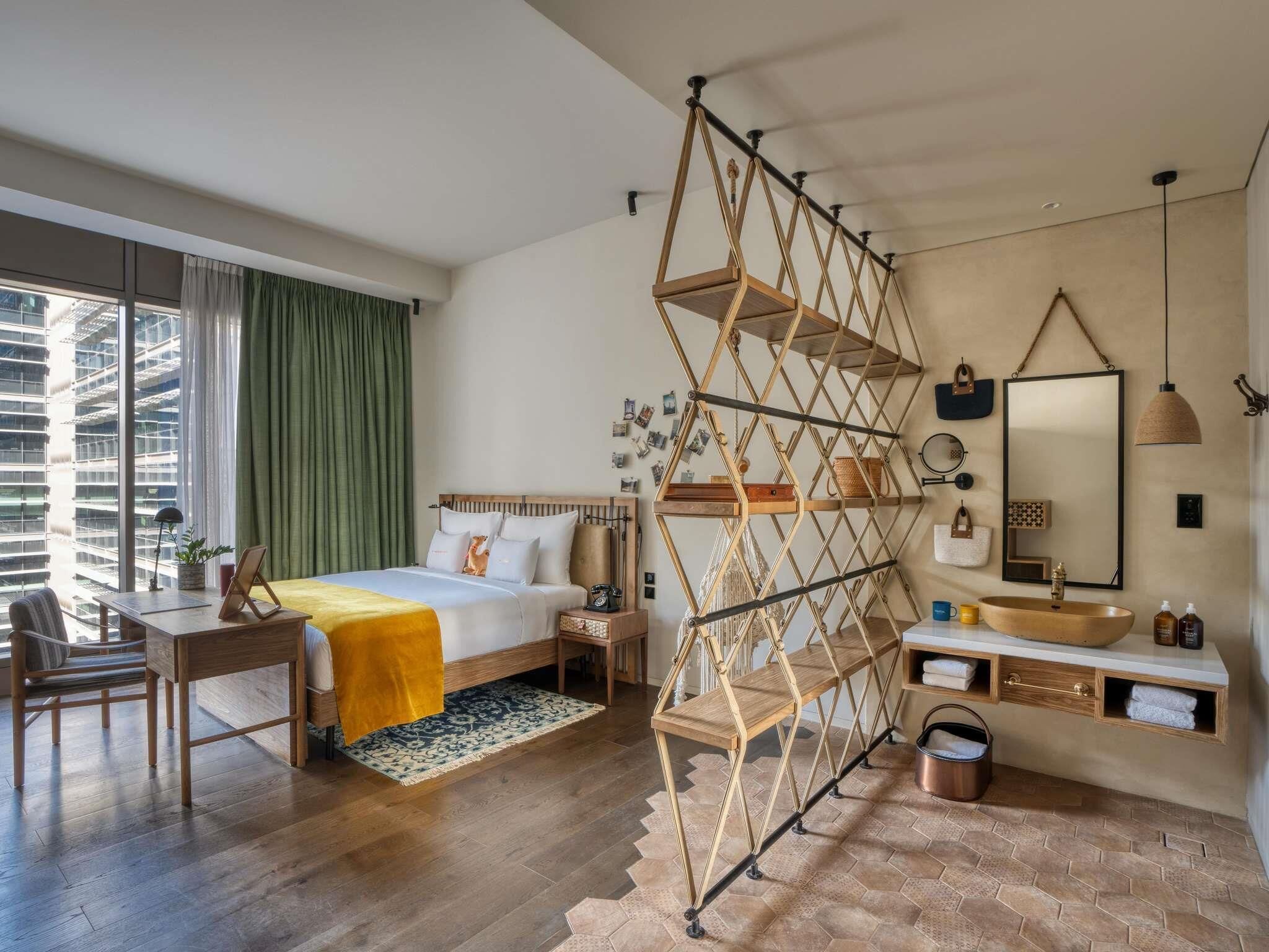Large Glamping Room | Premium bedding, free minibar, in-room safe, individually decorated