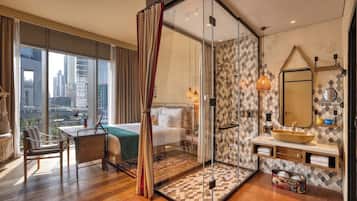 客房, 1 张特大床 (Medium Bedouin) | 浴室 | 环保洗浴用品、吹风机、浴袍、拖鞋