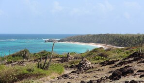Beach nearby, sun loungers