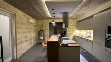 Apartment | Private kitchen | Fridge, microwave, oven, stovetop