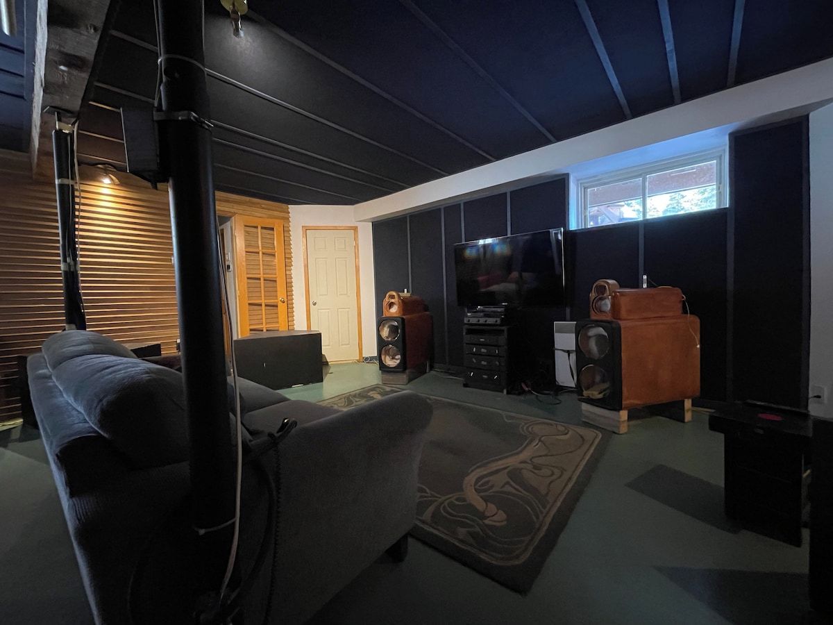 TV, fireplace, offices