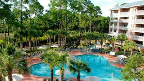 Pool - Garden View - 2 Bedroom - Marriott's SurfWatch - Full Resort Access (Hilton Head Island)