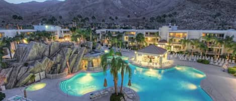 Outdoor pool, a heated pool