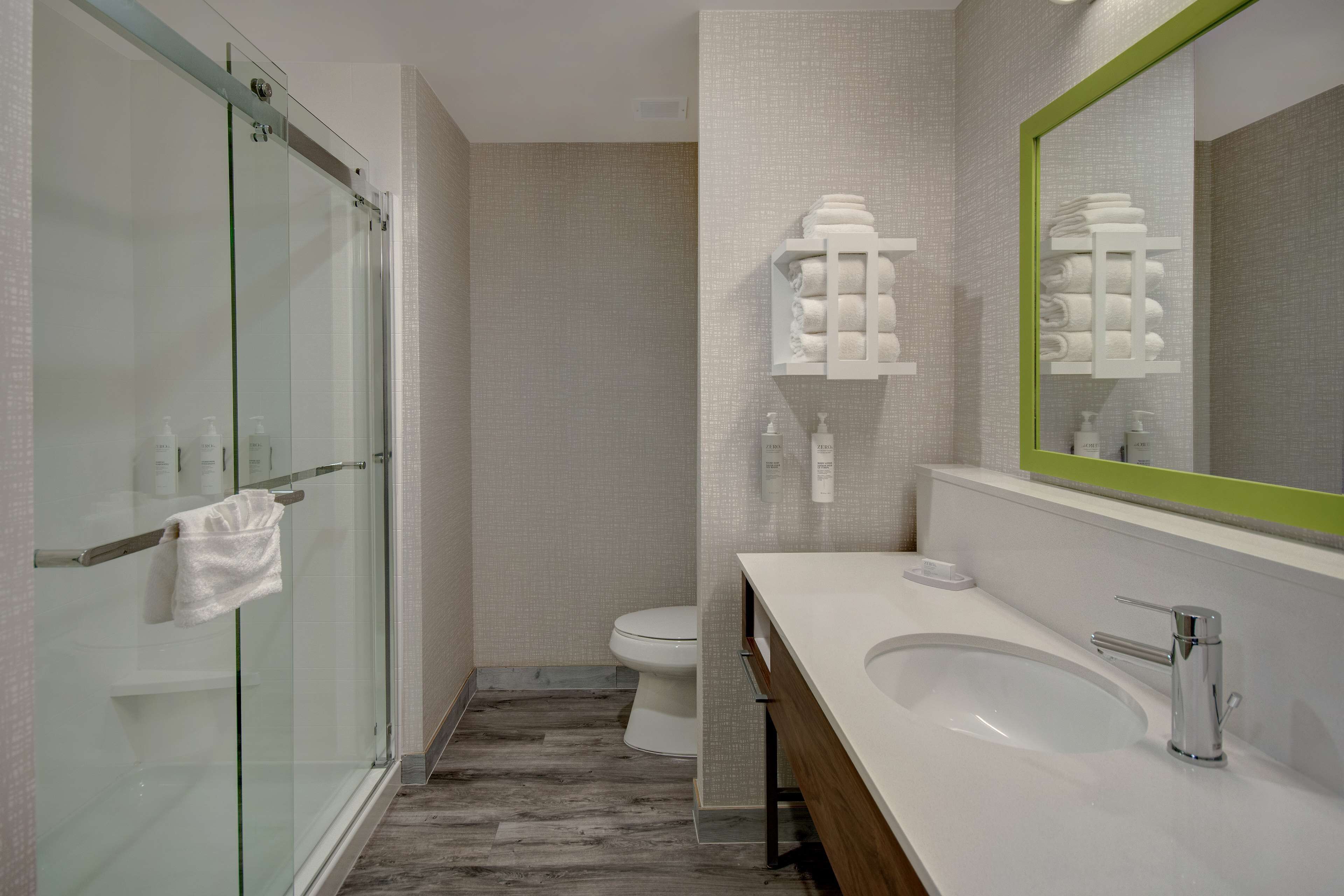 free toiletries, hair dryer, towels, soap