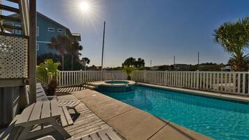 Outdoor pool, a heated pool