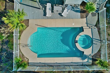 It's swim season year-round at Sandy Feet. Pool heating available for a fee.