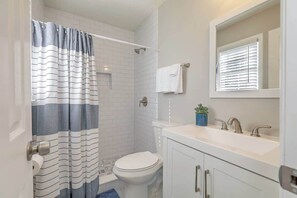 Bathtub, hair dryer, soap