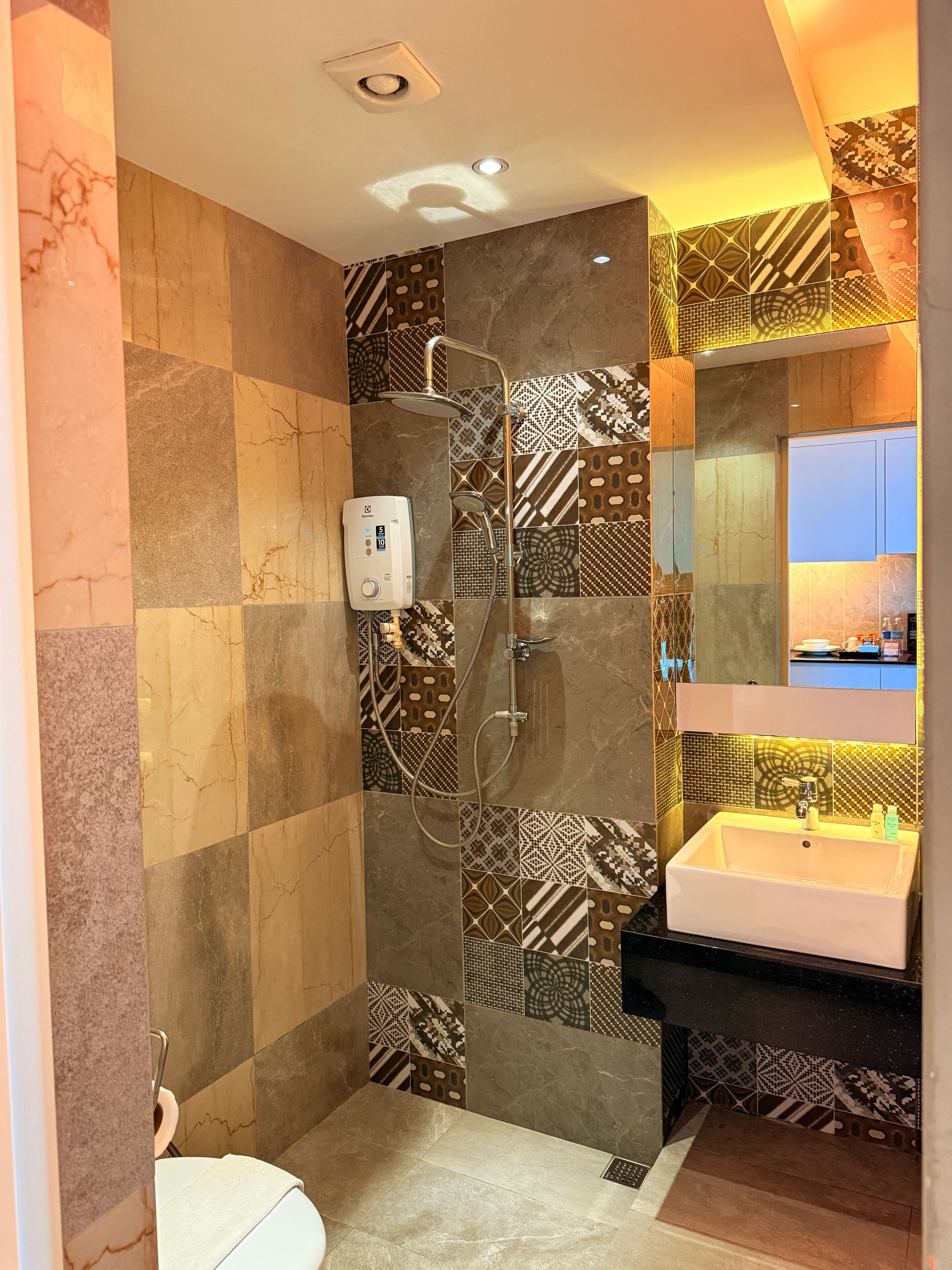 Premium Twin Room | Bathroom | Shower, hydromassage showerhead, free toiletries, hair dryer