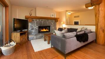 TV, fireplace, stereo