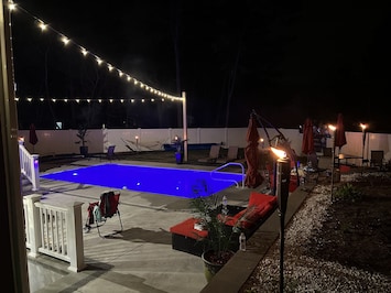 Patio at night